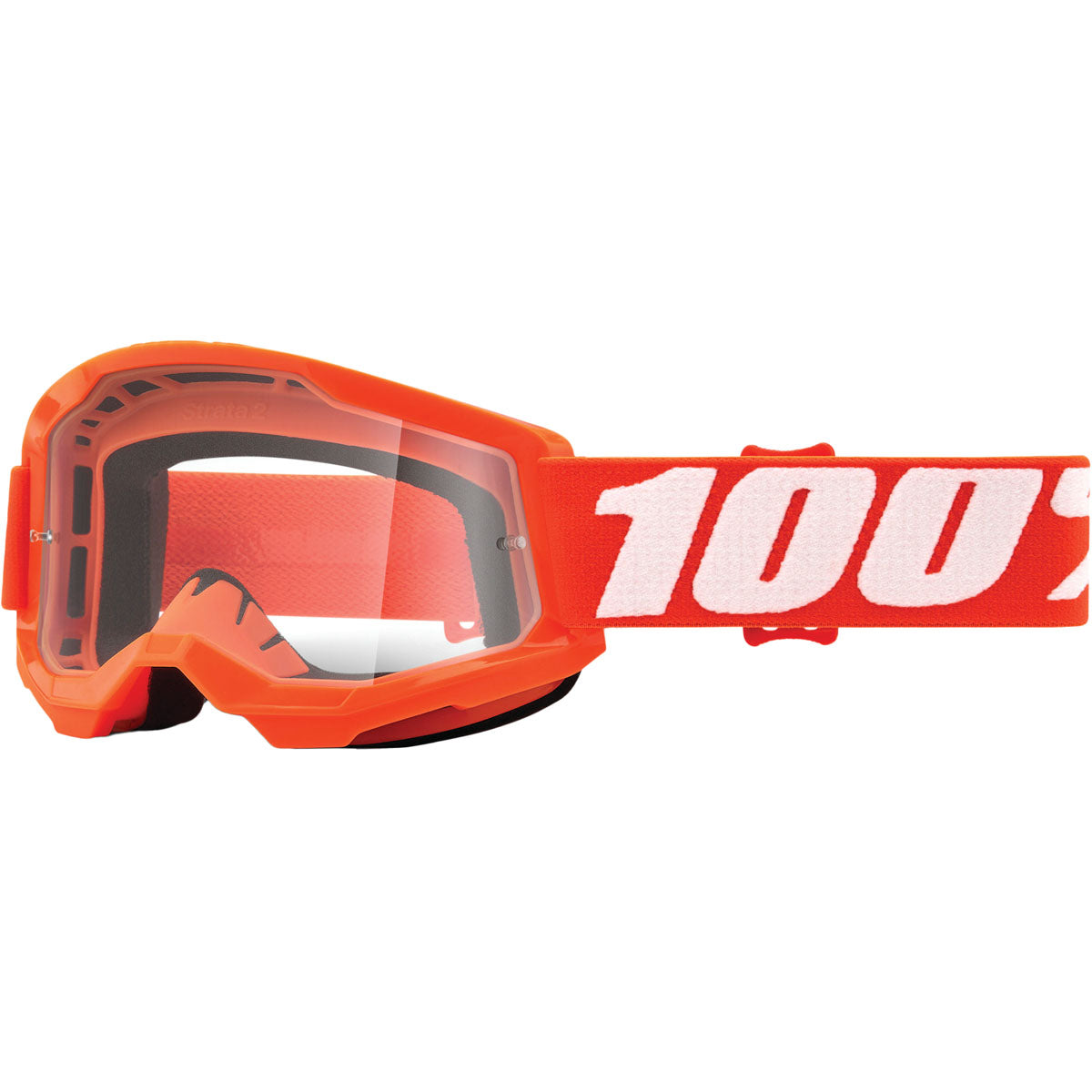 100% Strata 2 Junior Goggles CLOSEOUT Orange / Clear Lens
