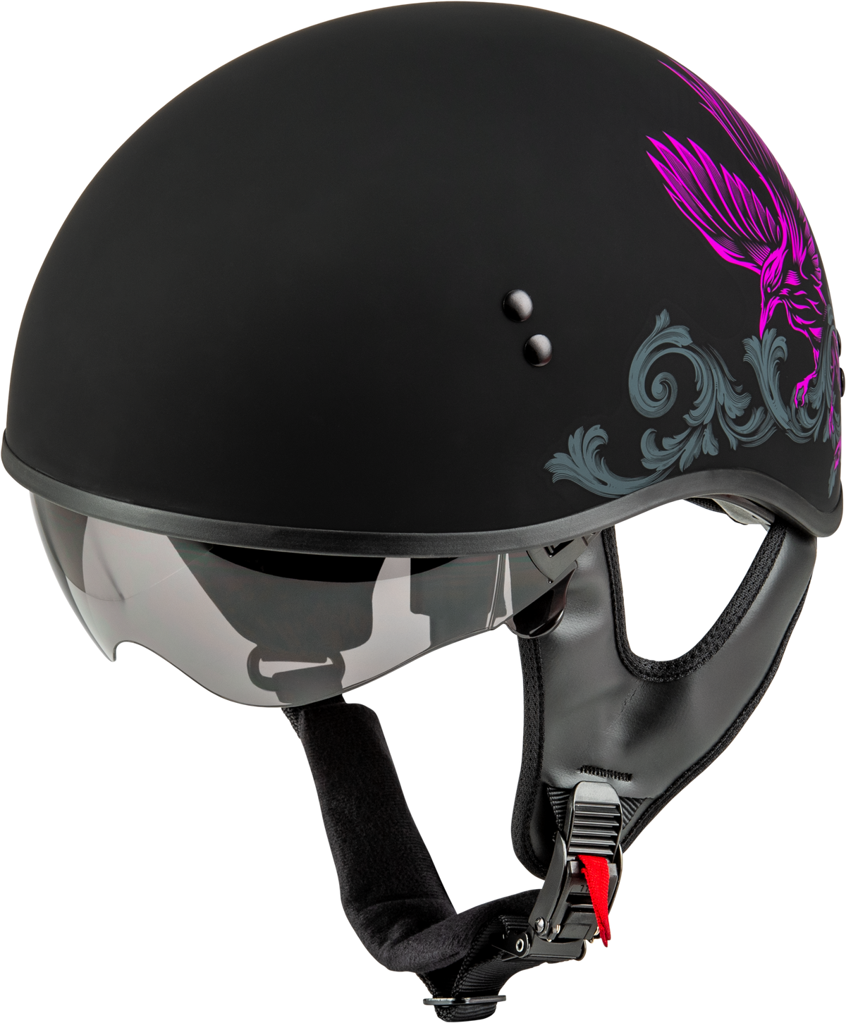GMAX HH-65 Corvus Helmet Black/Purple/Grey
