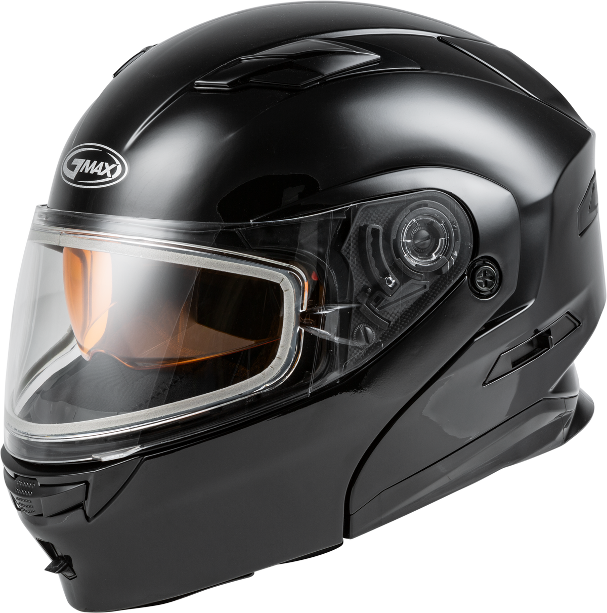 GMAX MD-01S Modular Snow Helmet Solid w/Quick Release Buckle Dual Shield Black