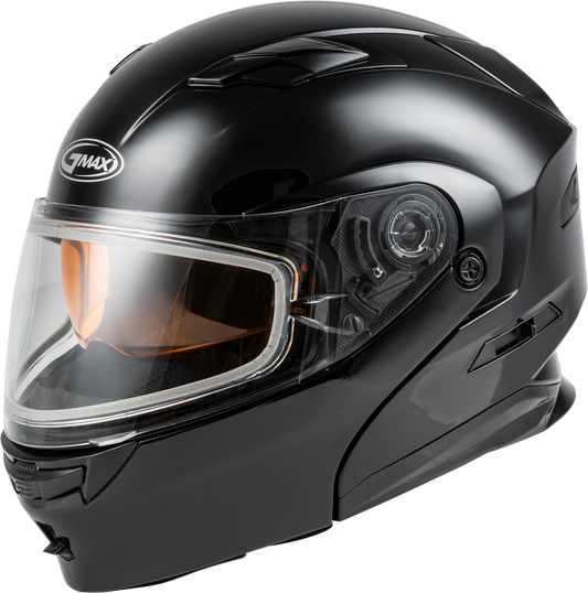 GMAX MD-01S Modular Snow Helmet Solid w/Quick Release Buckle Dual Shield Black