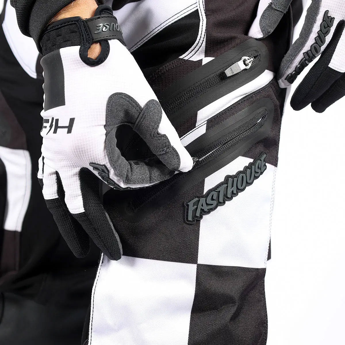 Fasthouse Racing Off Road Motorall Checker MX Gear Set - Black/White