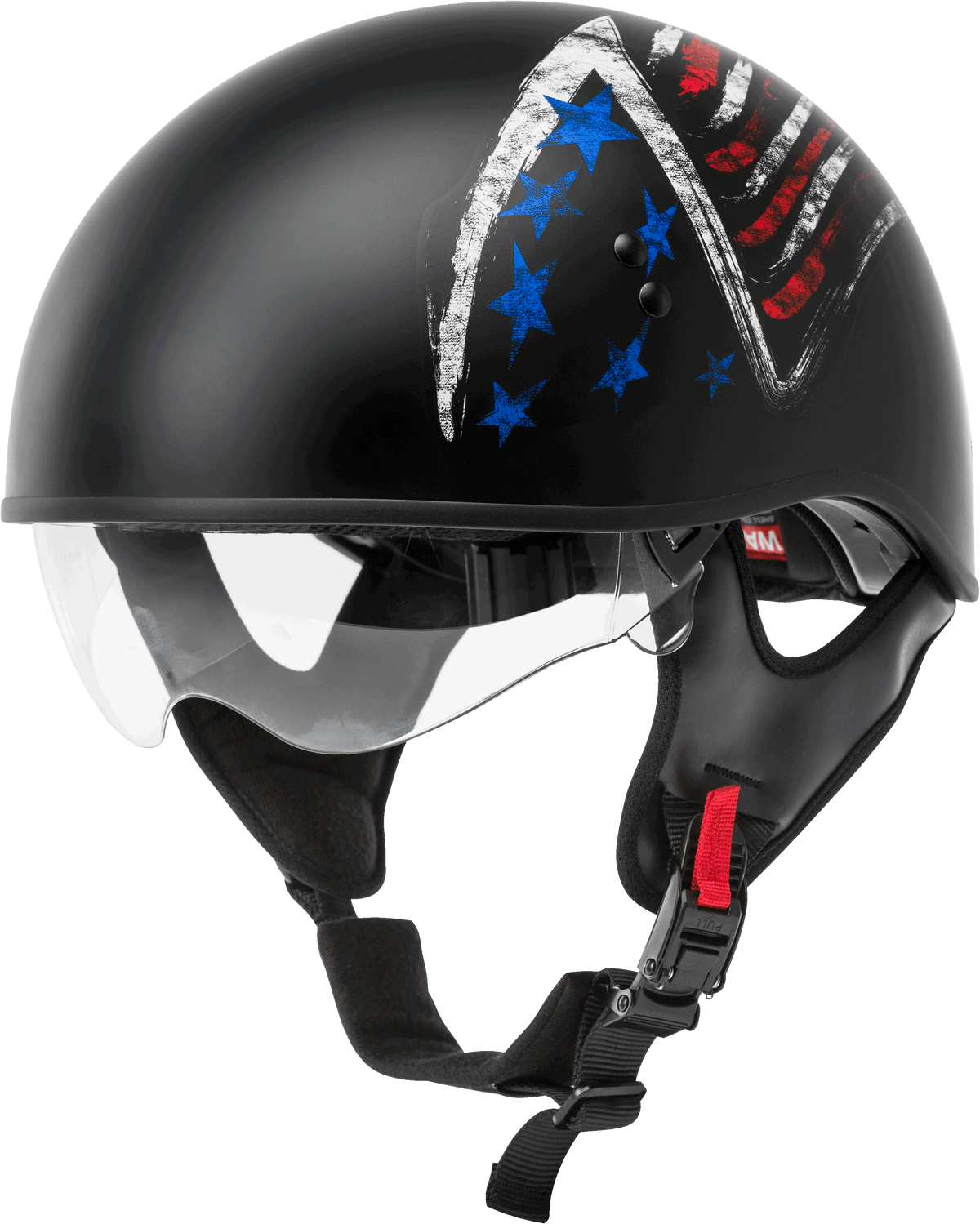 GMAX HH-65 Naked Bravery Helmet Black/Red/White