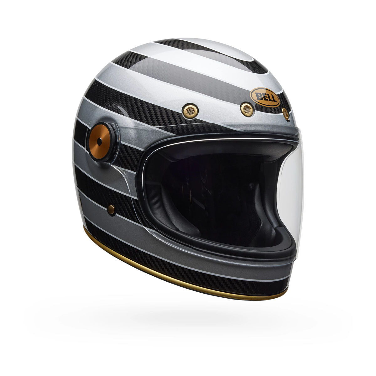 Bell Bullitt GT Carbon RSD Temple Helmet Gloss Black/Silver / Medium