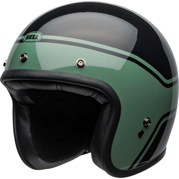 Bell Custom 500 Streak Helmet - Gloss Black/Green