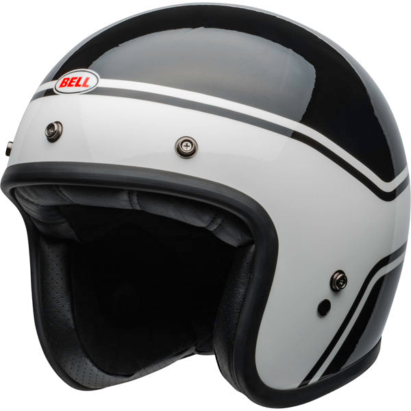 Bell Custom 500 Streak Helmet - Gloss Black/White