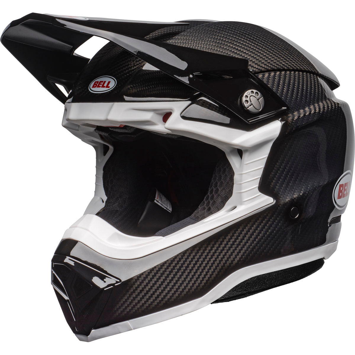 Bell Moto-10 Spherical Helmet Gloss Black / White,XS