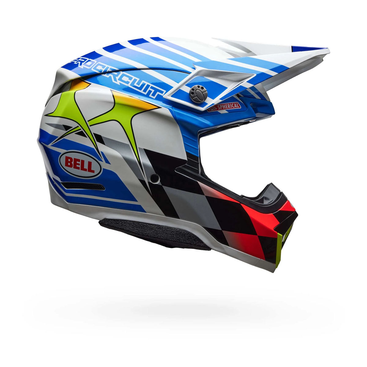Bell Moto-10 Spherical Pro Circuit Replica 25 Helmet - Gloss Blue/White