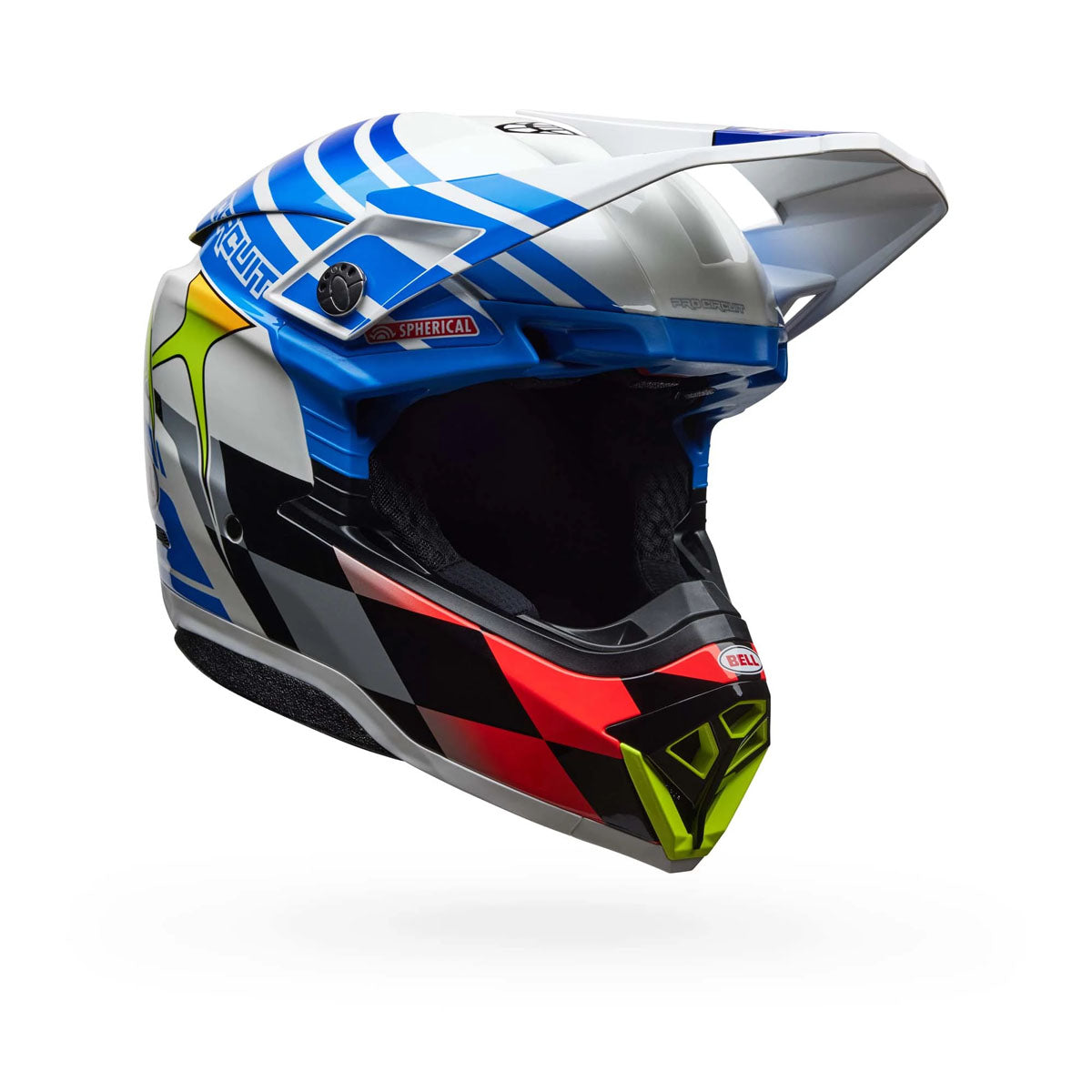 Bell Moto-10 Spherical Pro Circuit Replica 25 Helmet - Gloss Blue/White