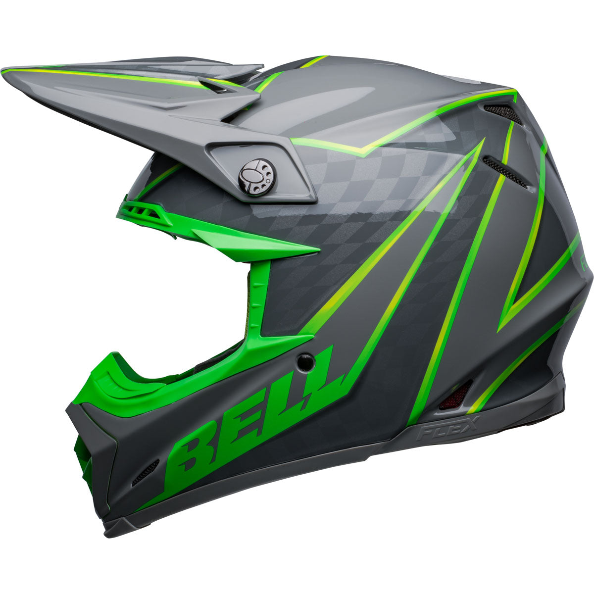 Bell Moto-9S Flex Sprite Helmets CLOSEOUT - Grey/Green