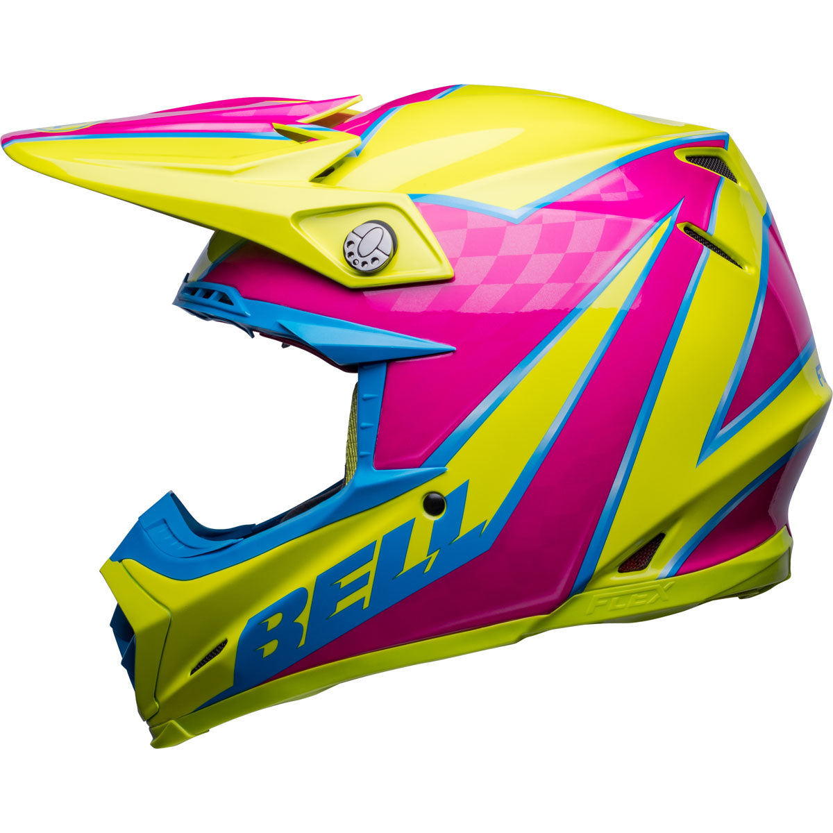 Bell Moto-9S Flex Sprite Helmets CLOSEOUT - Yellow/Magenta