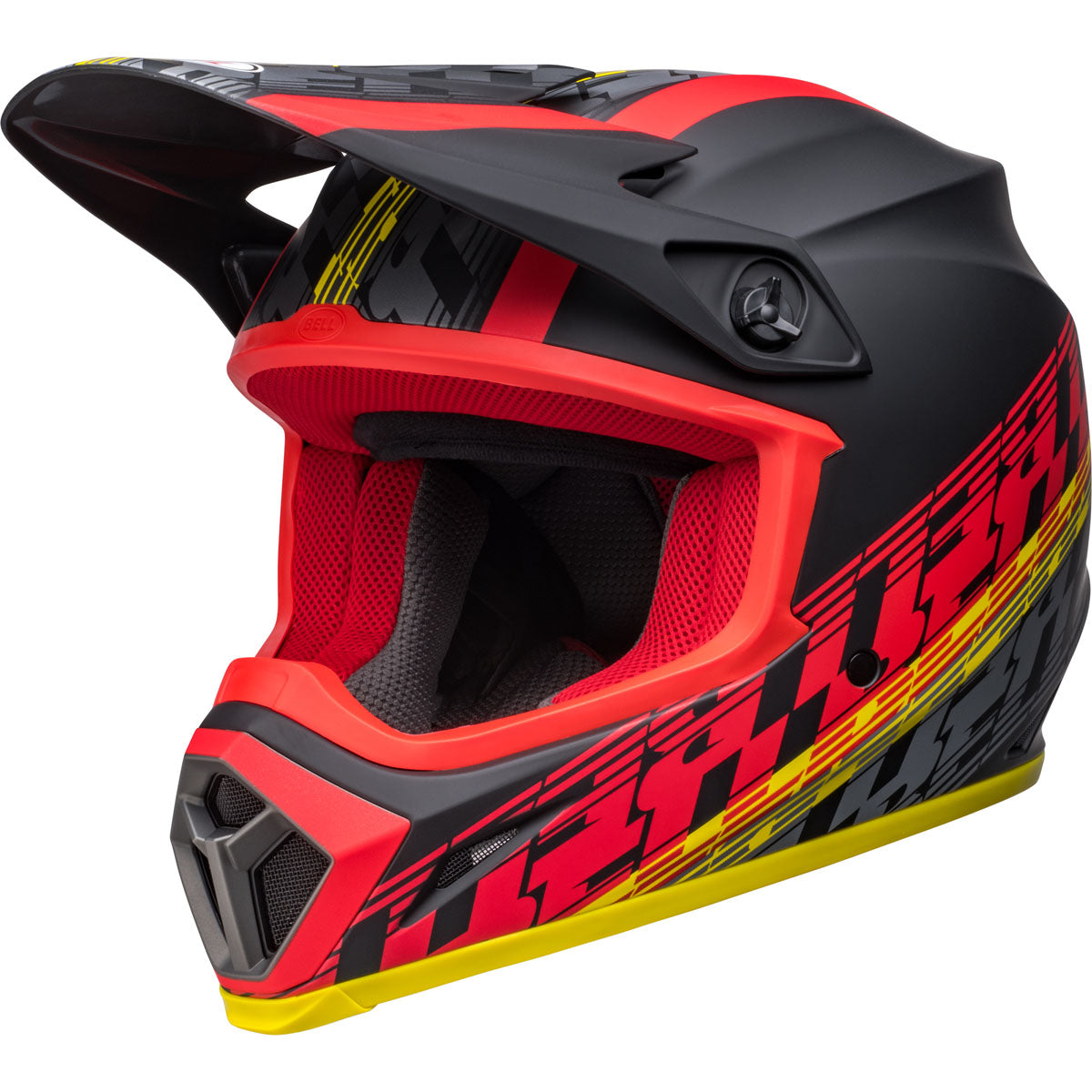 bike helmet shop bd Bell Helmets MX-9 MIPS Offset Helmet (Medium, Matte Black/Red)