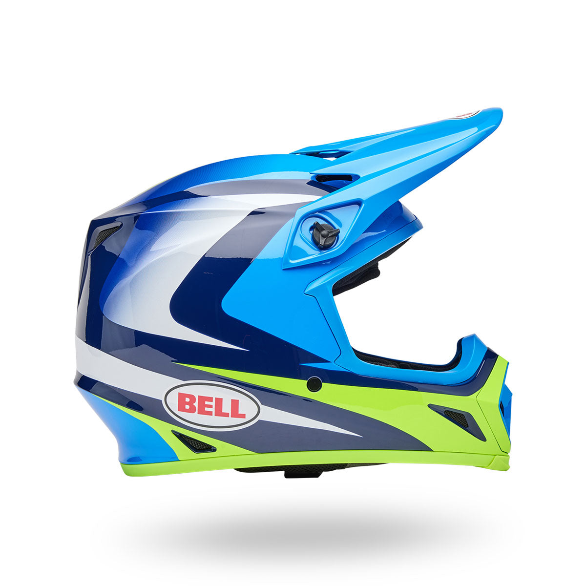 Bell MX-9 MIPS Jackal Helmets CLOSEOUT - Blue/Hi-Viz Yellow
