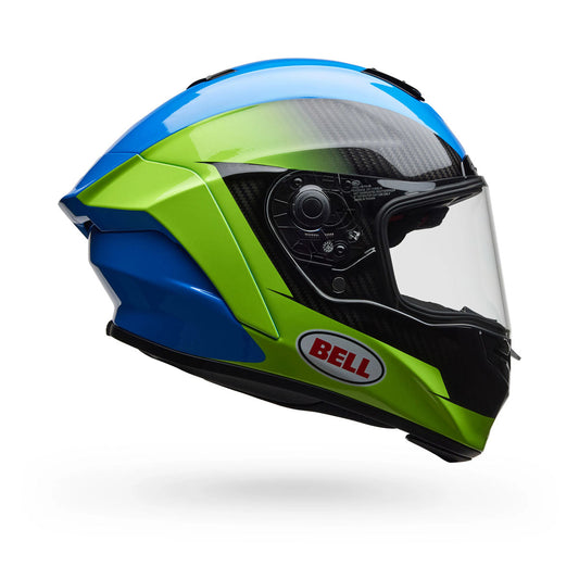 Bell Race Star DLX Flex Corsa Helmet - Gloss Blue/Flo Green