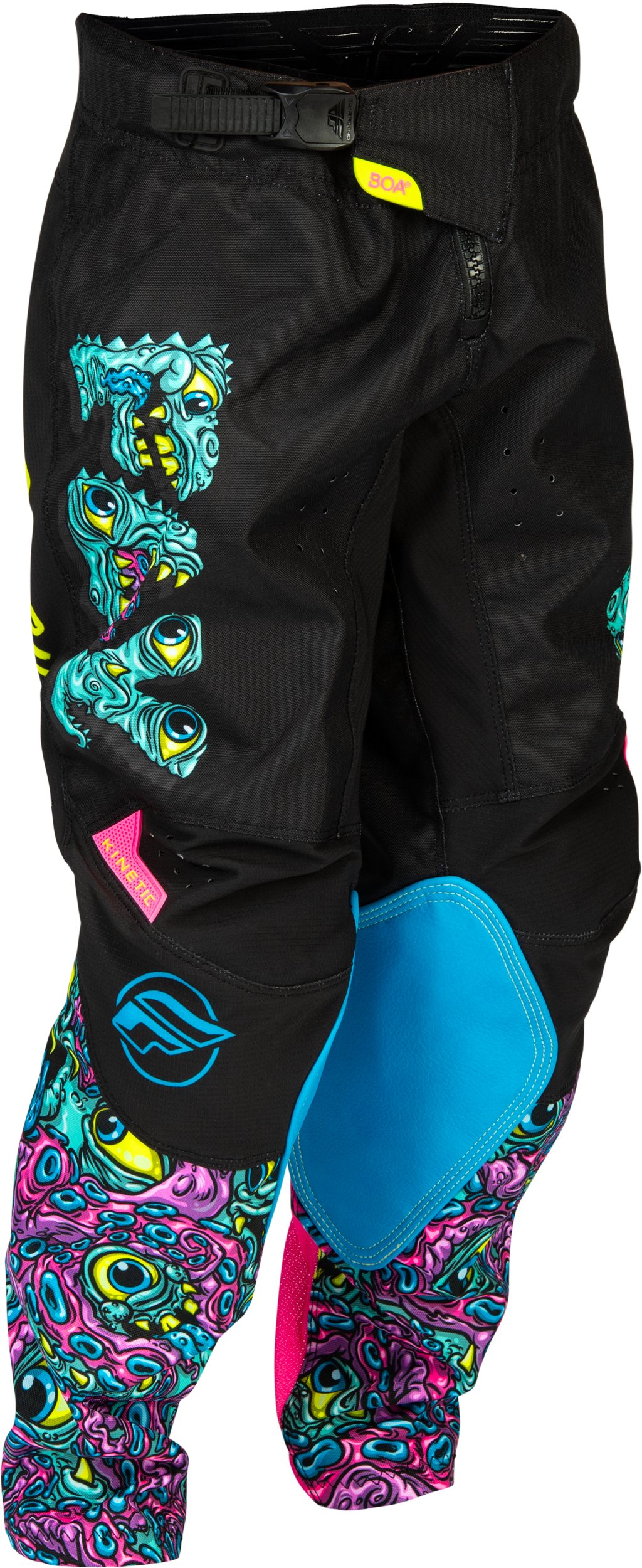 Fly Racing Kinetic Mutant Youth Pants - Black/Multi Color