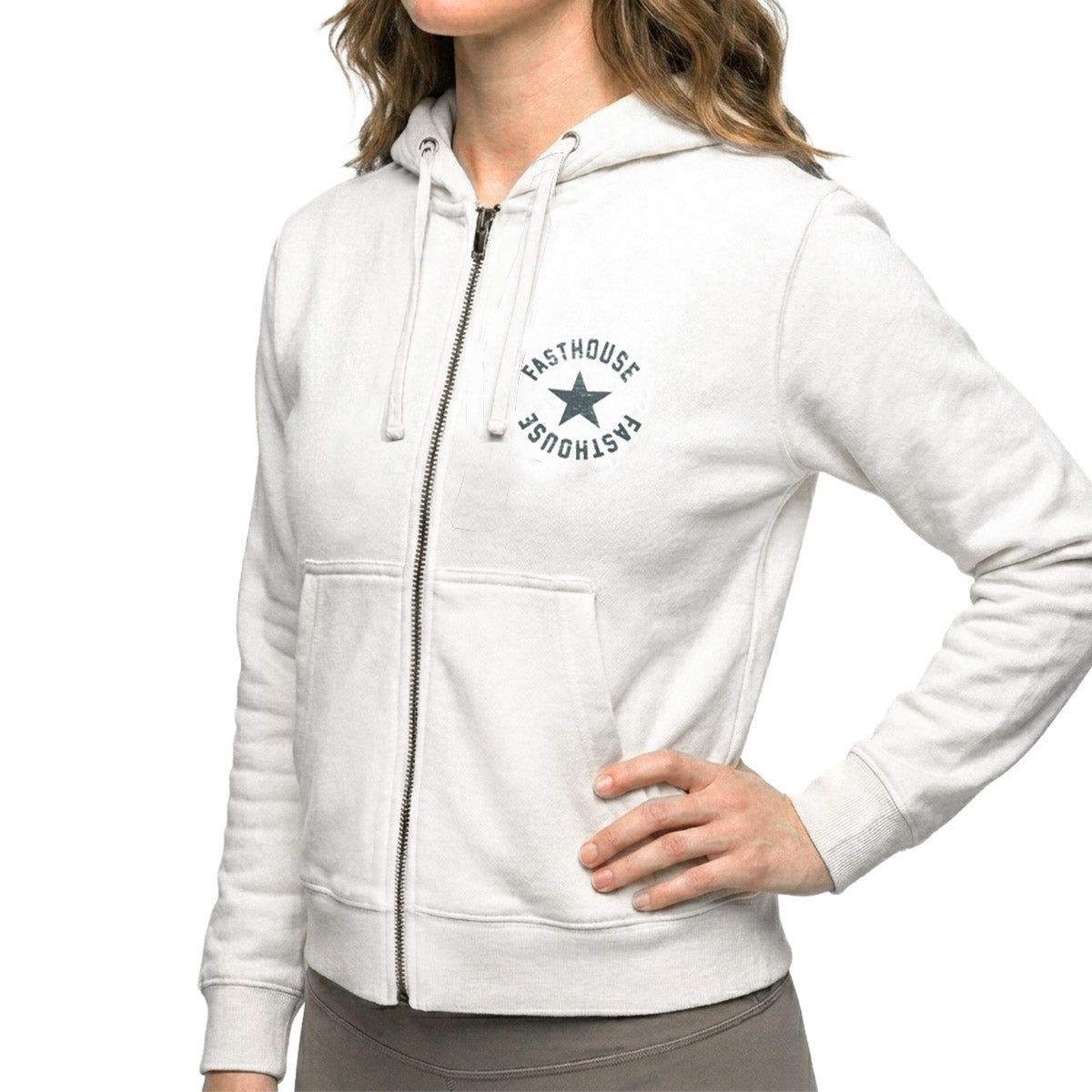 Fasthouse Starlet  Hooded Zip Up - White
