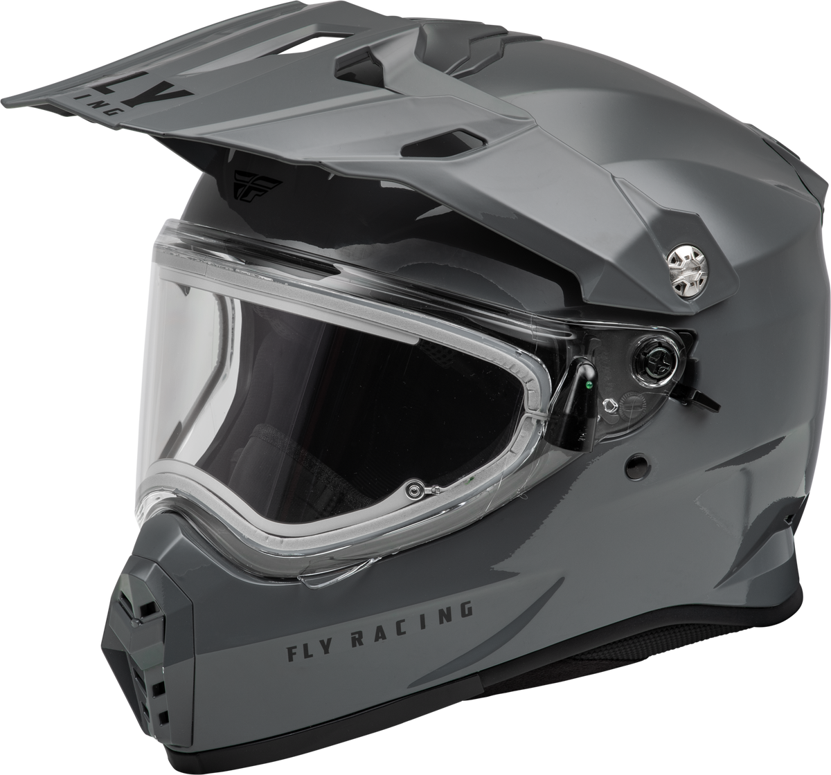 Fly Racing Trekker Cold Weather Solid Helmet - Electric Shield - Grey