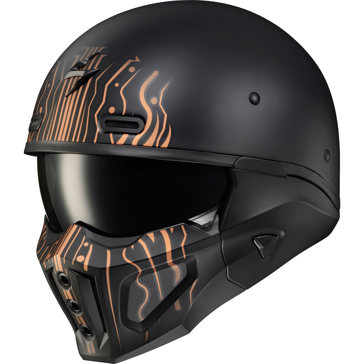scorpion covert x motorcycle helmet Covert X Open Face Helmet Tribe Matte Black/White 2x