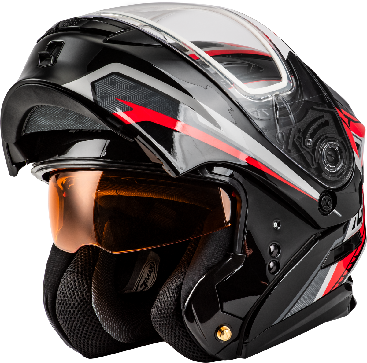 GMAX MD-01S Transistor Snow Helmet Black/Red