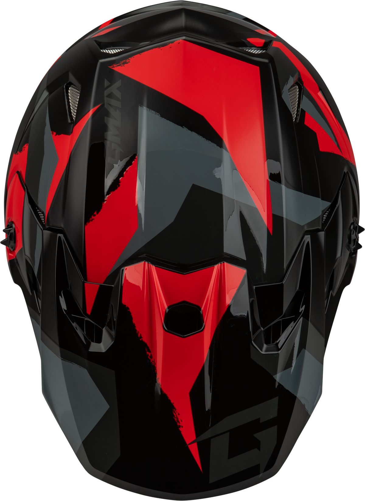 GMAX MX-96S Splinter Helmet Black/Red