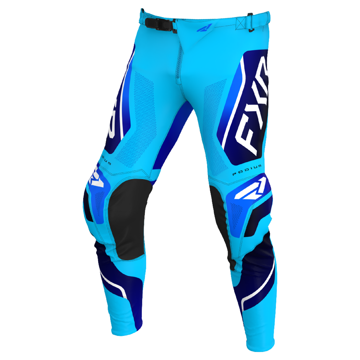 FXR Podium Relay MX Gear Set -  Sky Blue Black
