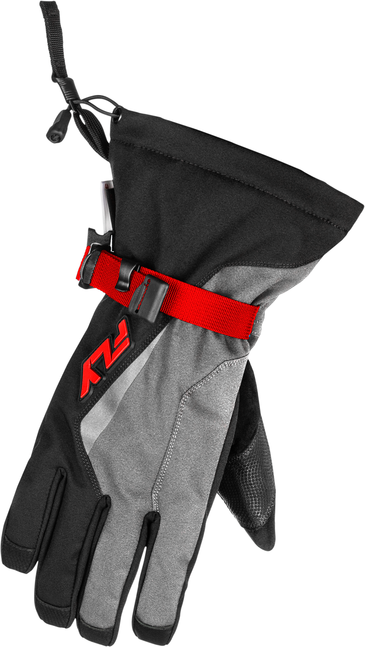 Fly Racing Title Gauntlet Gloves - Red/Light Grey/Black