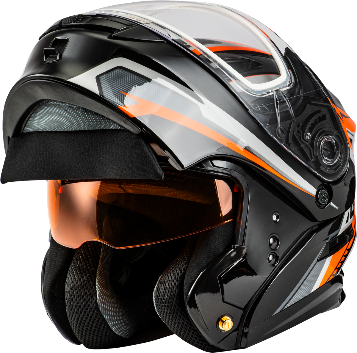 GMAX MD-01S Transistor Snow Helmet Orange/Black