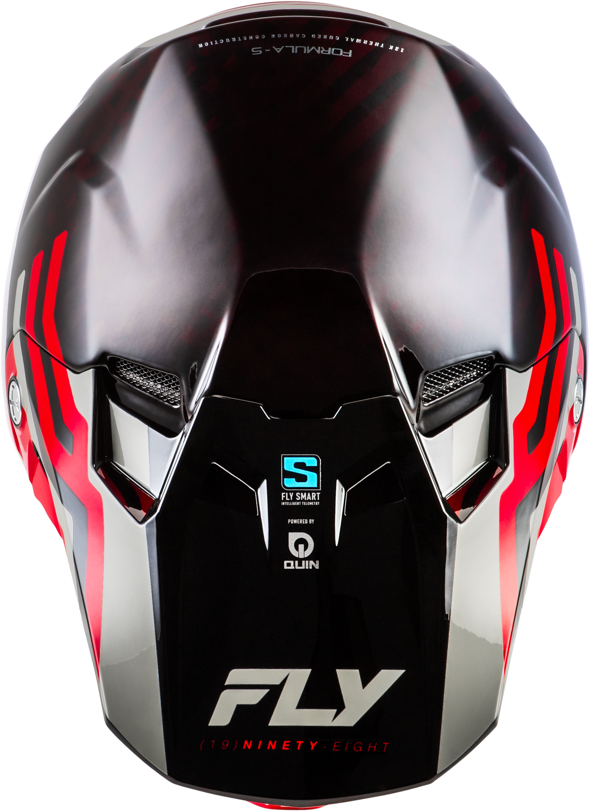 Fly Racing Formula S Carbon Byte Helmet - Red Carbon/Red/Grey