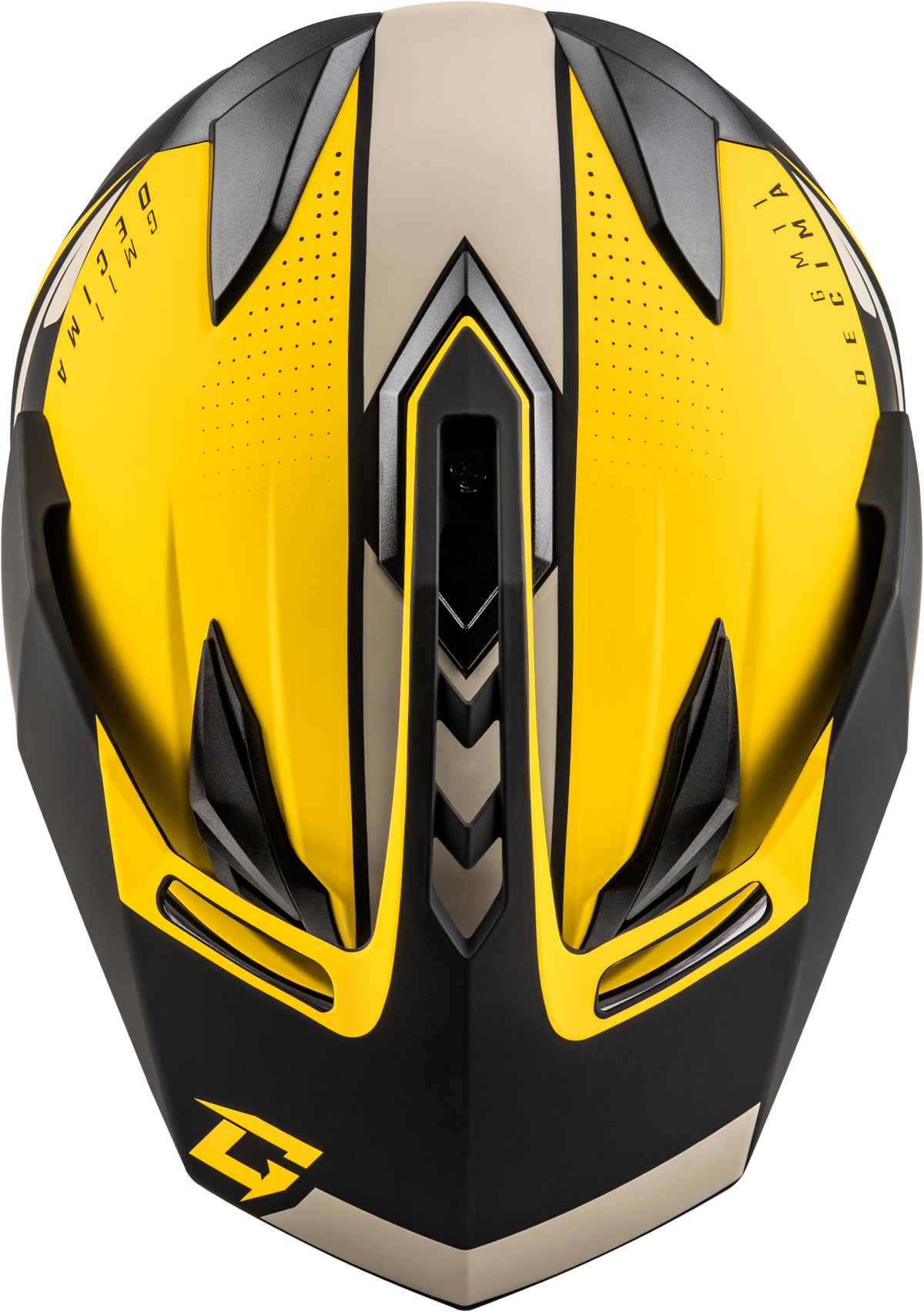 GMAX GM-11 Decima Helmet Matte Black/Yellow/Grey