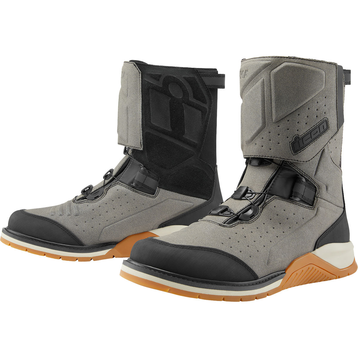 Icon Alcan Waterproof CE Boots CLOSEOUT - Grey
