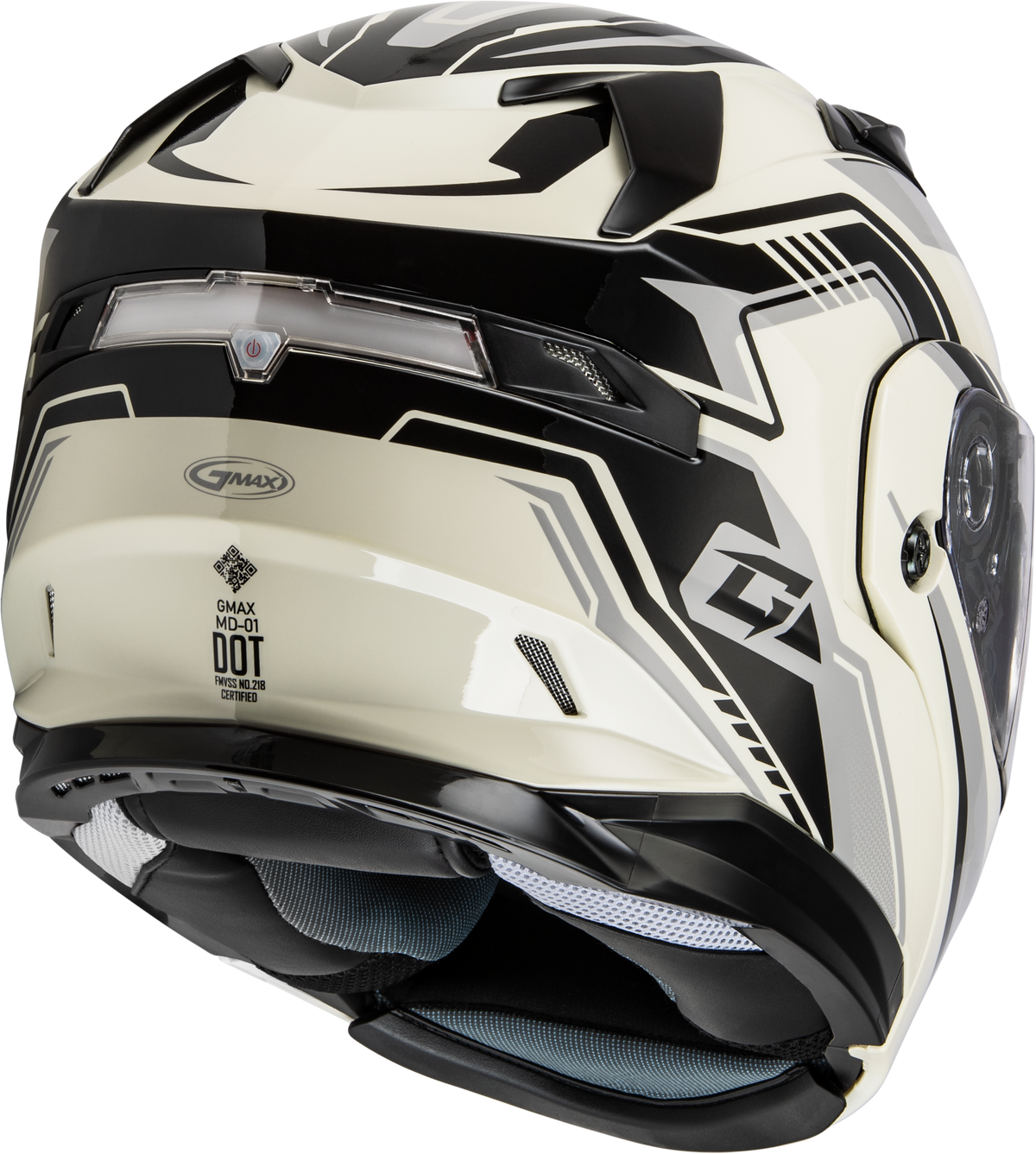 GMAX MD-01S Transistor Snow Helmet White/Grey/Black