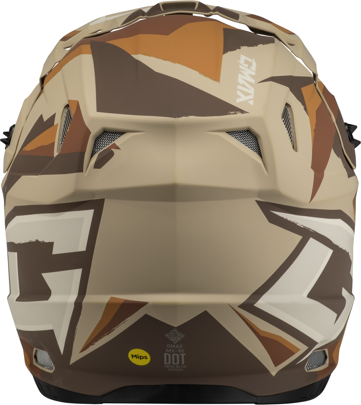 GMAX MX-96 Splinter Helmet Matte Brown/Tan/White