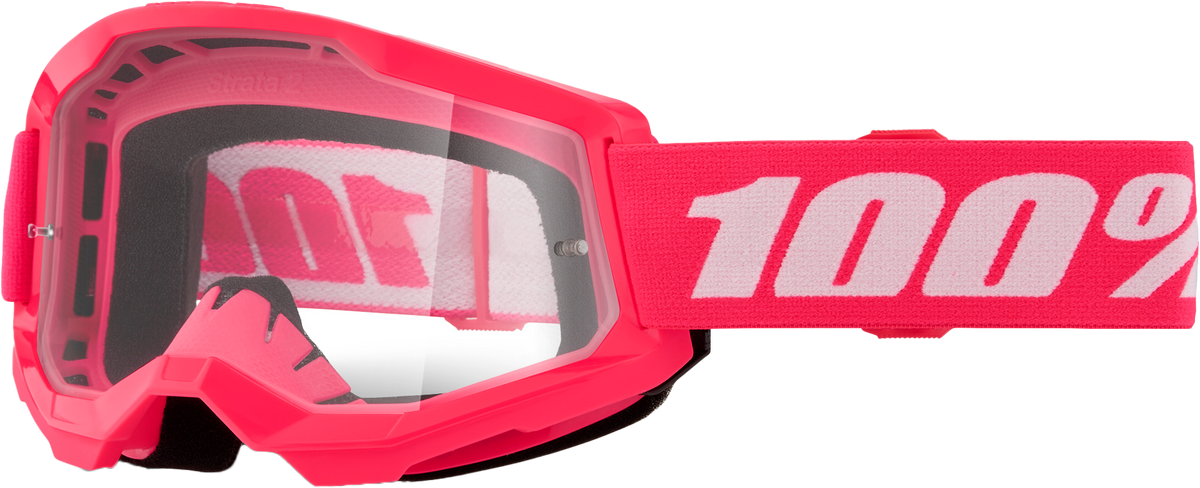 100% Strata 2 Junior Goggles Pink / Mirror Gold Lens