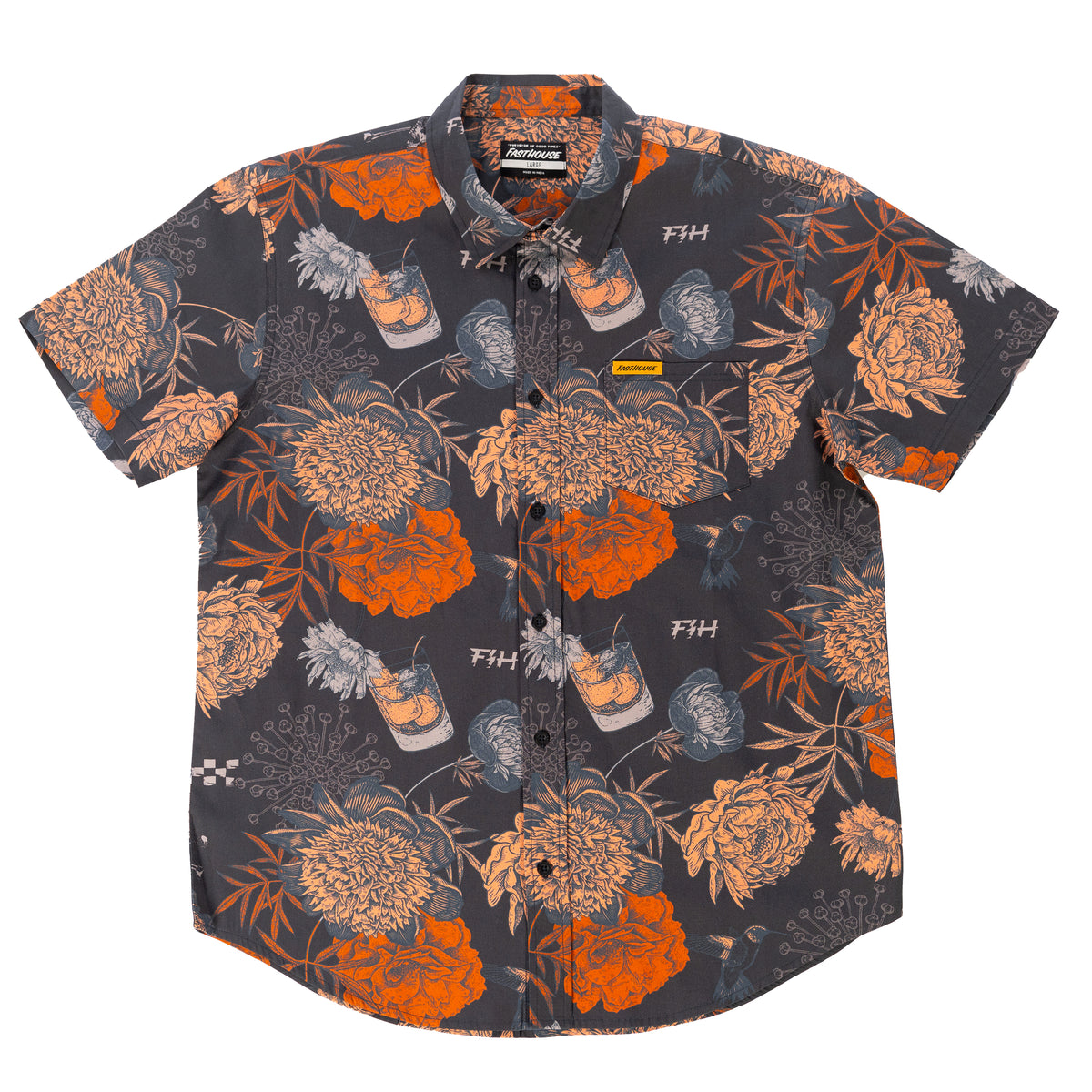 Fasthouse Scene Button Up Shirt - Vintage Black