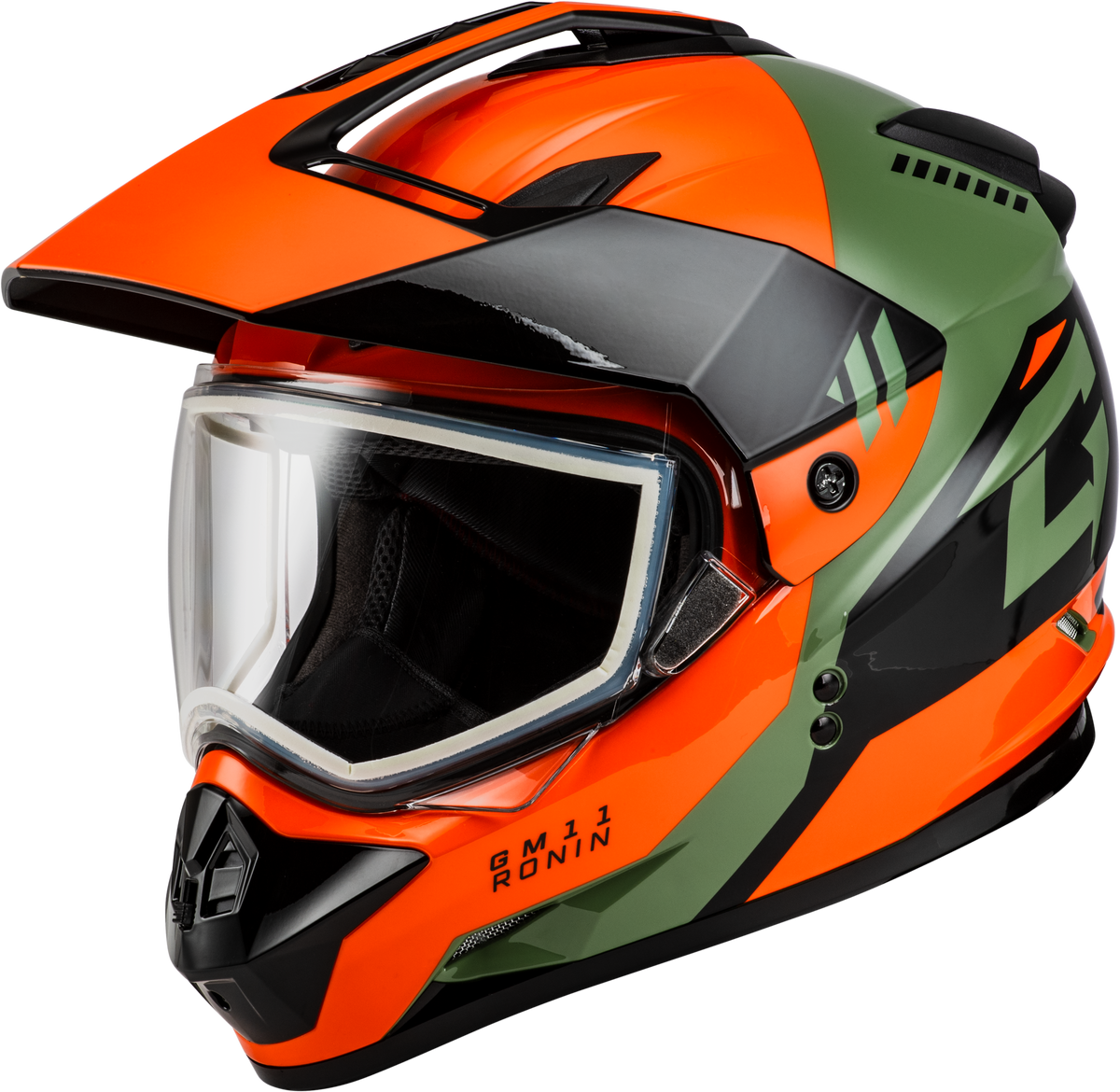 GMAX GM-11 Ronin Helmet Orange/Grey/Black