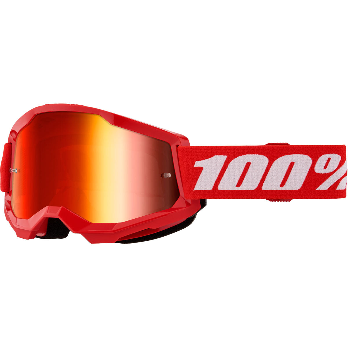 100% Strata 2 Goggles Red / Mirror Red Lens