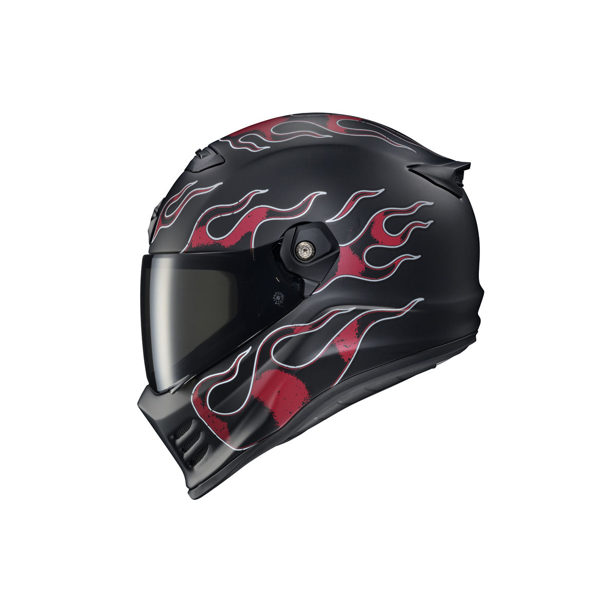 Scorpion EXO Covert Fx Hellfire Helmet - Black/Red