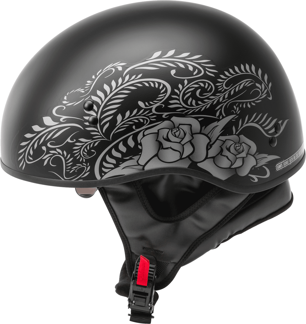 GMAX HH-65 Naked Rose Helmet Matte Black/Silver