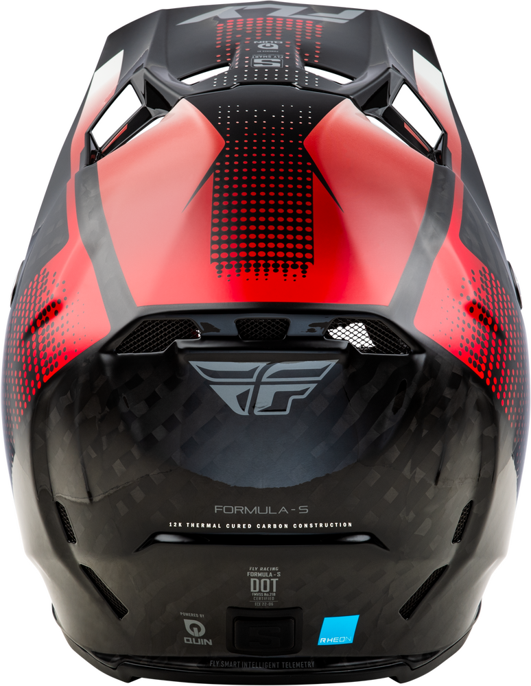 Fly Racing Formula S Carbon Protocol Helmet - BLACK CARBON/RED