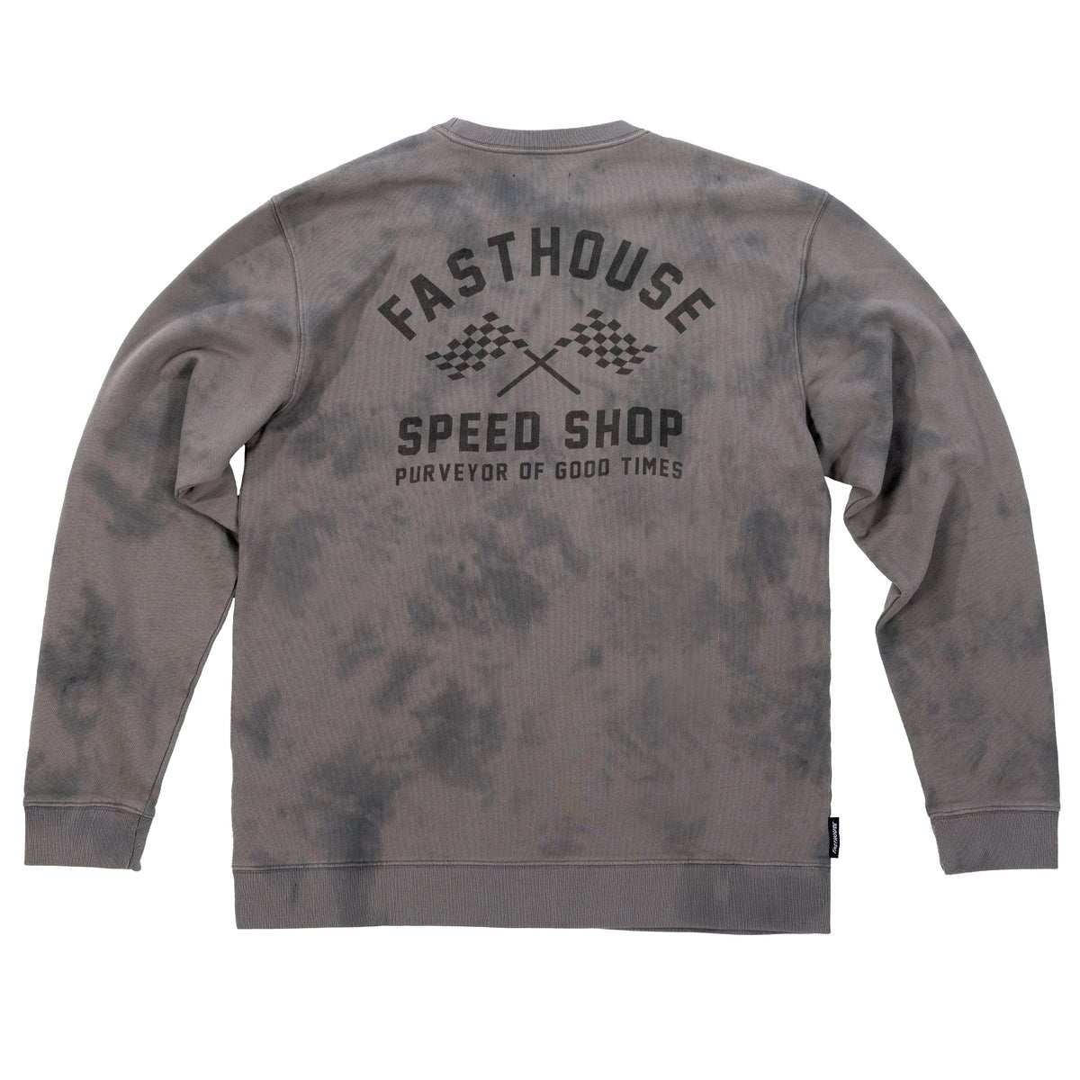 Fasthouse Crossroad  Crewneck Long Sleeve Tee - Shadow Crystal Wash