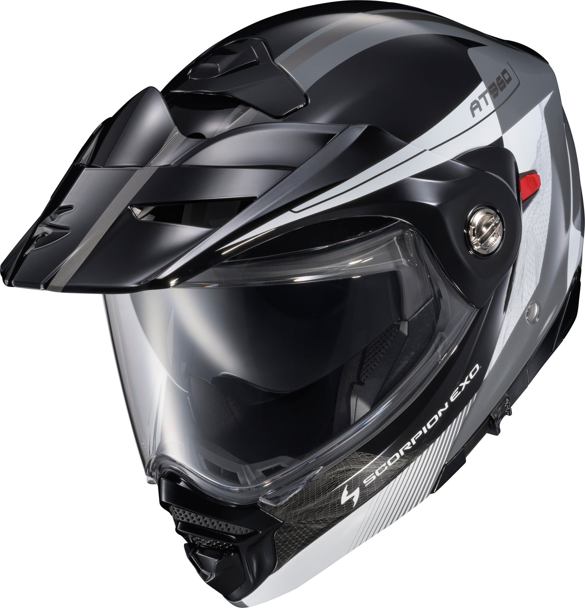 Scorpion EXO-AT960 Modular Topographic 2 Helmet - Black/White/Grey