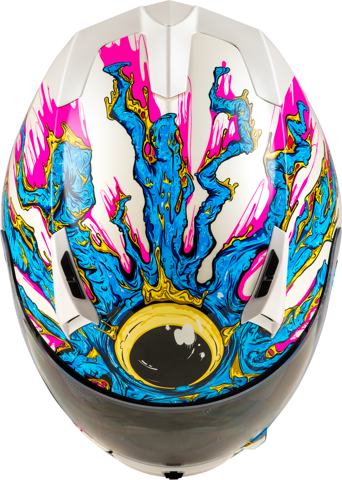 Fly Racing Revolt Space Creep Helmet - Light Blue/White/Pink