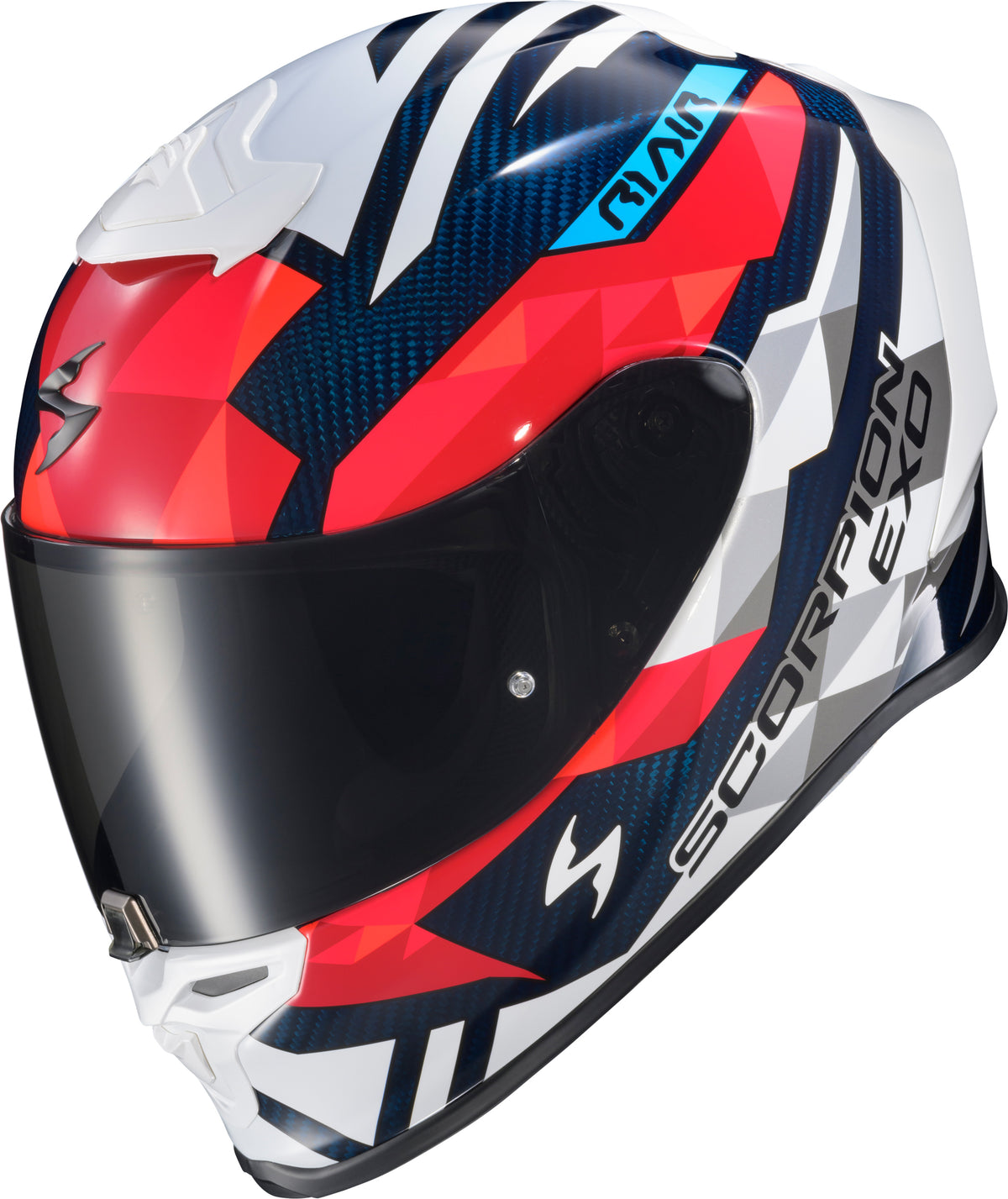 Scorpion EXO-R1 Air Carbon Rastor Helmet - Red/White/Blue