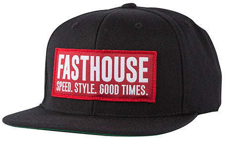 Fasthouse Blockhouse Hat - Black/Red