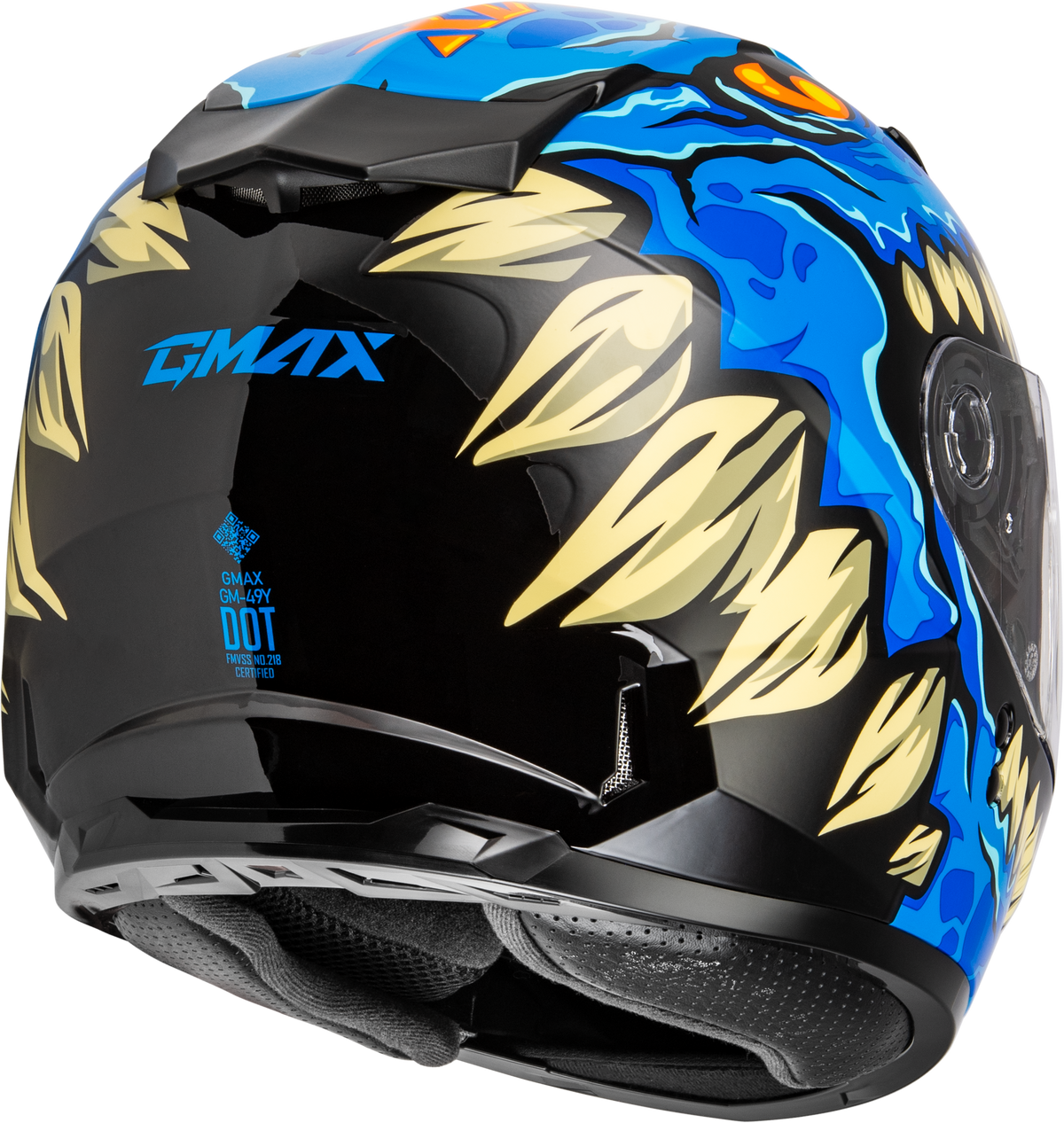 GMAX Youth GM-49Y Drax Snow Helmet Blue