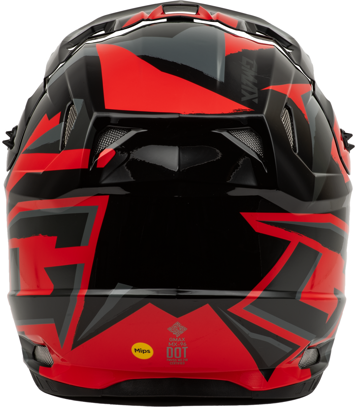 GMAX MX-96S Splinter Helmet Black/Red
