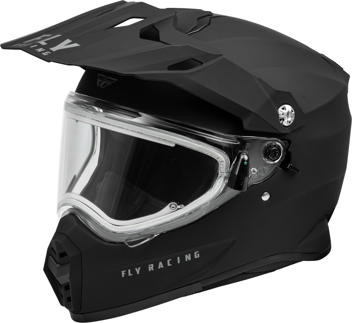 Fly Racing Trekker Cold Weather Solid Helmet - Electric Shield - Black