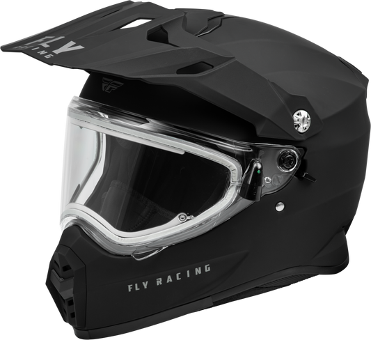 Fly Racing Trekker Cold Weather Solid Helmet - Electric Shield - Black