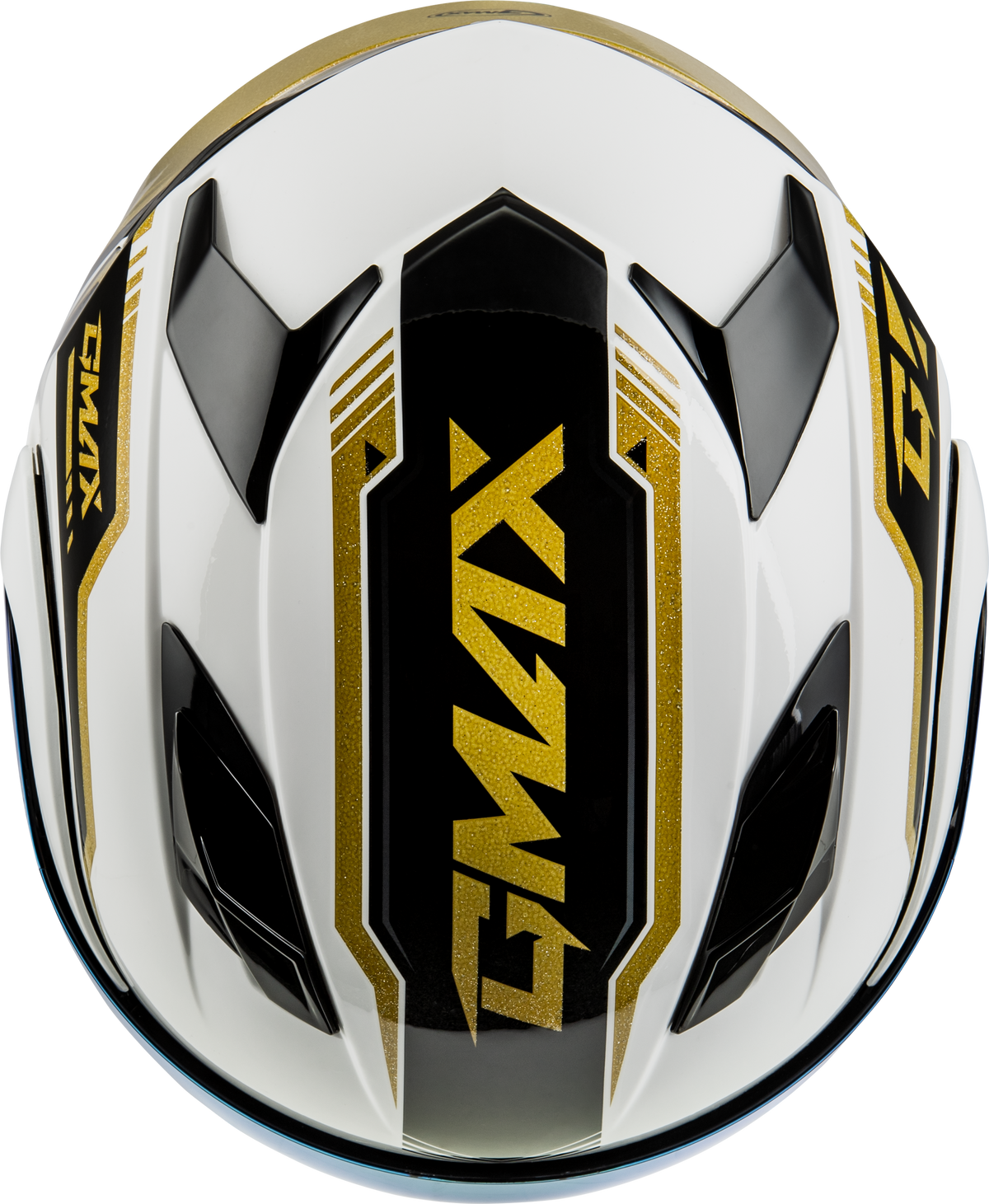 GMAX MD-01 Volta Helmet White/Gold/Black Metallic