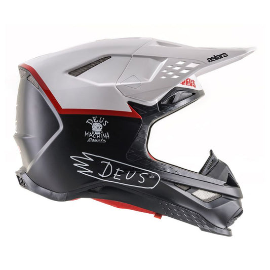 Alpinestars Supertech M8 Limited Edition Deus Ex Machina Helmet - Black/White/deep Red