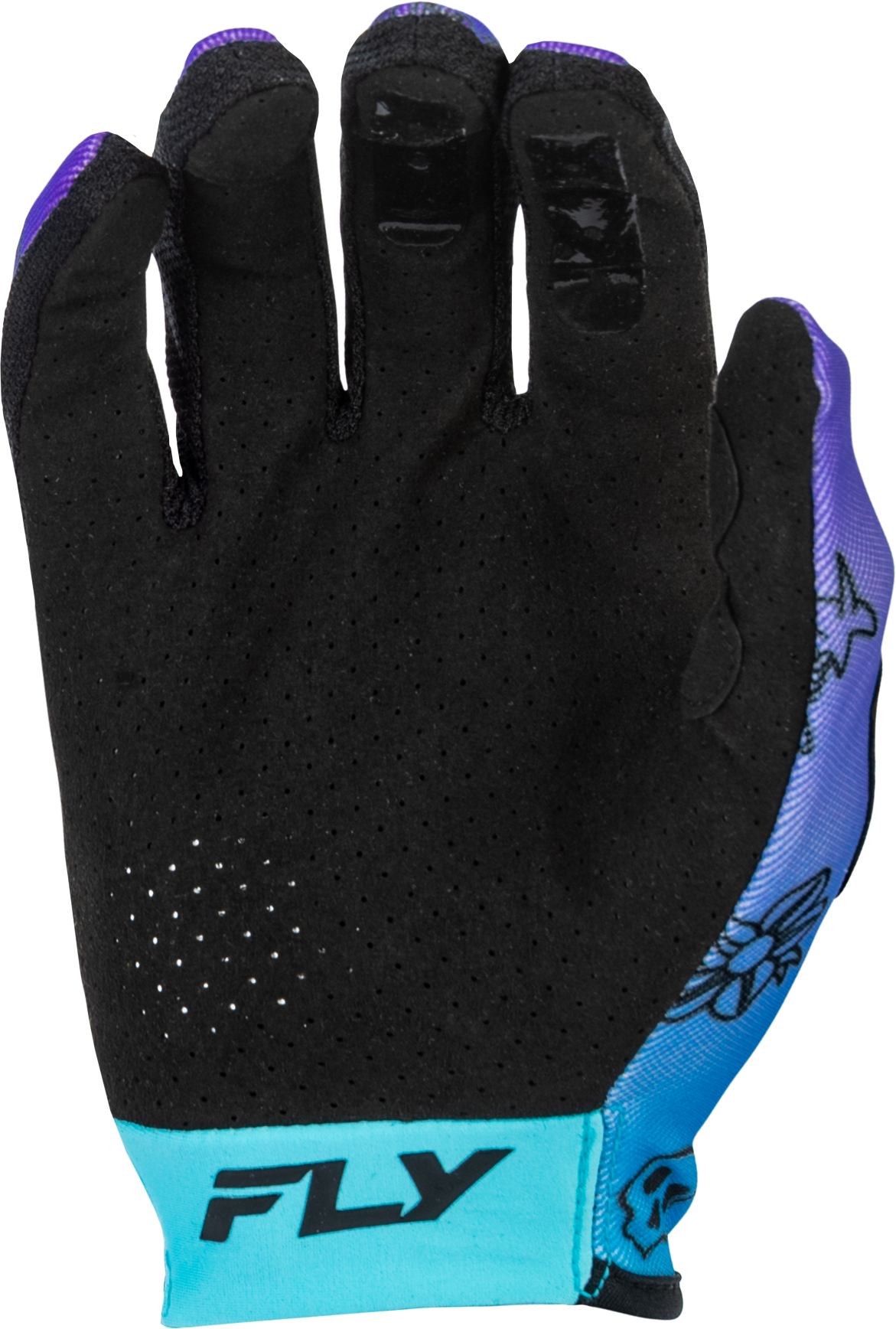 Fly Racing Lite Outline Gloves - Purple/Blue/Black
